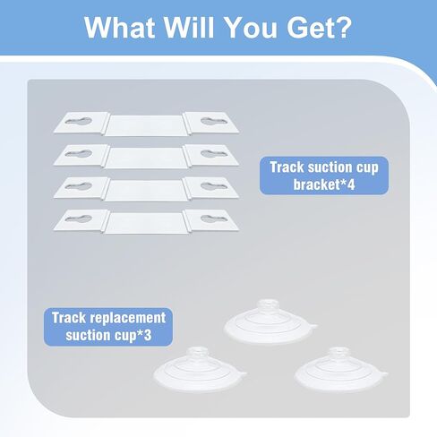 4 قطع من مثبتات المسار المتوافقة مع BluTrack من طرف ثالث مع شفط للأرضيات و3 أكواب شفط للمسار - تخطيطات سباق داخلية آمنة in Kuwait