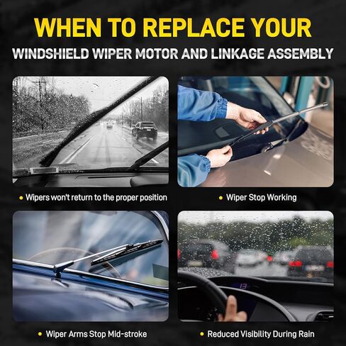 55077859AB Front Windshield Wiper Motor and Linkage Assembly Compatible with 2007-2018 Jeep Wrangler, 2018 Wrangler JK 3.6L 3.8L, Replace# 55077859AD 55077859AC 602-105AS 602105AS in Kuwait