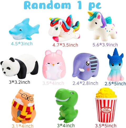 WATINC Random 70Pcs Squeeze Toys, Birthday Gifts for Kids Party Favors, Slow Rising Simulation Bread Squeeze Stress Relief Squeeze Toys Goodie Bags Egg Filler in Kuwait