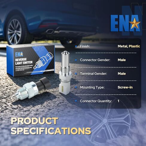 ENA Reverse Light Sensor Switch Compatible with Toyota Tacoma Corolla Tundra Pontiac Vibe Geo Prizm 1988-2015 2016 2017 2018 L4 V6 1.5L 1.6L 2.7L 4.7L Manual Transmission Backup Lamp Replaces LS-228 in Kuwait