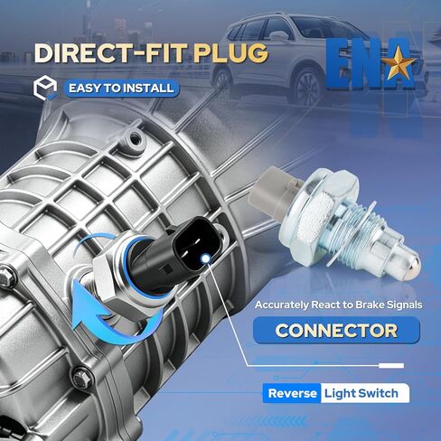 ENA Reverse Light Sensor Switch Compatible with Toyota Tacoma Corolla Tundra Pontiac Vibe Geo Prizm 1988-2015 2016 2017 2018 L4 V6 1.5L 1.6L 2.7L 4.7L Manual Transmission Backup Lamp Replaces LS-228 in Kuwait