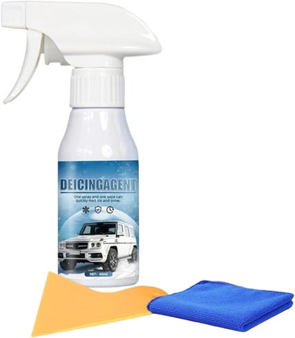 Deicer Spray for Car Windshield,120ml Quick Long-Lasting Auto Accessories,Car Window Defroster Spray | for Truck SUV Roof Winter Home Garden Outdoor Glass Camping Daily Commute Adventure Travel Window in Kuwait