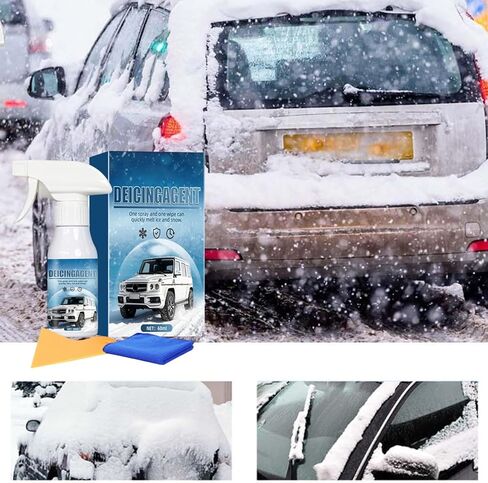 Deicer Spray for Car Windshield,120ml Quick Long-Lasting Auto Accessories,Car Window Defroster Spray | for Truck SUV Roof Winter Home Garden Outdoor Glass Camping Daily Commute Adventure Travel Window in Kuwait