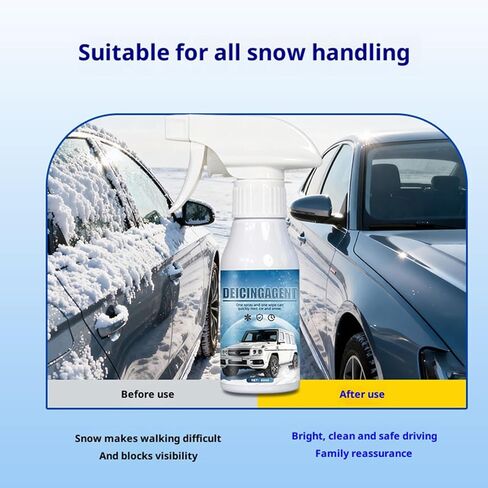 Deicer Spray for Car Windshield,120ml Quick Long-Lasting Auto Accessories,Car Window Defroster Spray | for Truck SUV Roof Winter Home Garden Outdoor Glass Camping Daily Commute Adventure Travel Window in Kuwait