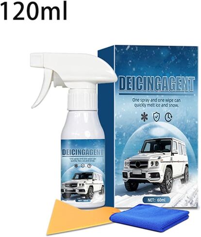 Deicer Spray for Car Windshield,120ml Quick Long-Lasting Auto Accessories,Car Window Defroster Spray | for Truck SUV Roof Winter Home Garden Outdoor Glass Camping Daily Commute Adventure Travel Window in Kuwait