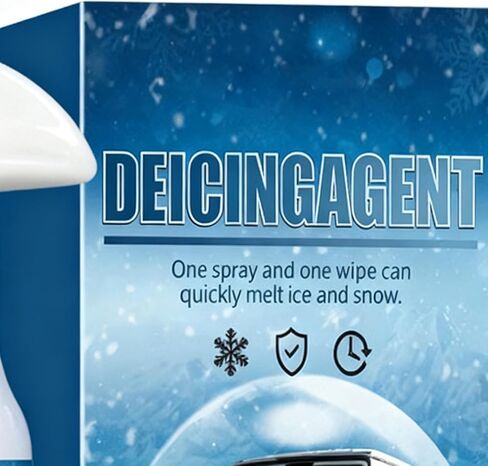 Deicer Spray for Car Windshield,120ml Quick Long-Lasting Auto Accessories,Car Window Defroster Spray | for Truck SUV Roof Winter Home Garden Outdoor Glass Camping Daily Commute Adventure Travel Window in Kuwait