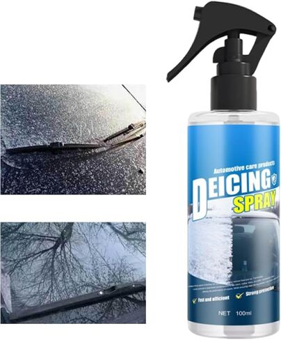 Windshield Deicer Spray | 100ml Fast Snow Removal Agent,Windshield Deicing Spray,for Automotive Vehicles Including Trucks SUVs During Snow Ice Winter in Kuwait