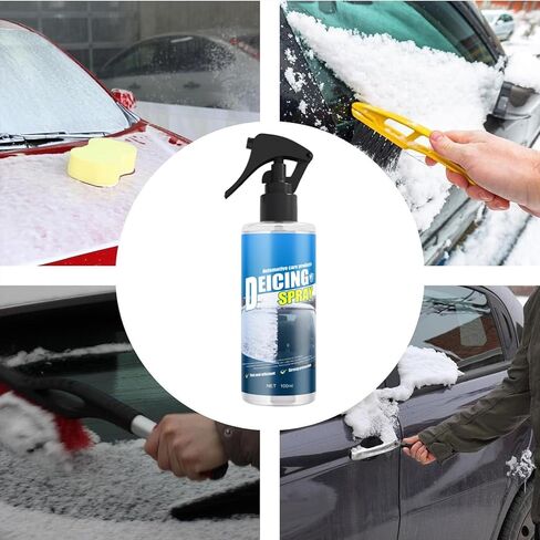 Windshield Deicer Spray | 100ml Fast Snow Removal Agent,Windshield Deicing Spray,for Automotive Vehicles Including Trucks SUVs During Snow Ice Winter in Kuwait