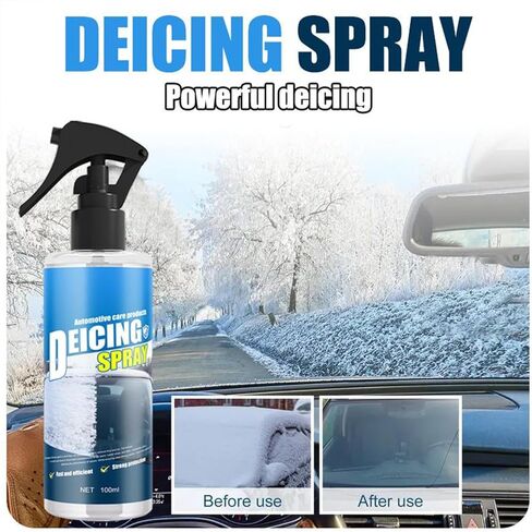 Windshield Deicer Spray | 100ml Fast Snow Removal Agent,Windshield Deicing Spray,for Automotive Vehicles Including Trucks SUVs During Snow Ice Winter in Kuwait
