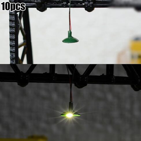 10pcs Model Railway Train Lamp HO Scale Wall Lamp Posts athway Light Railway Train Micro Landscape Accessories in Kuwait