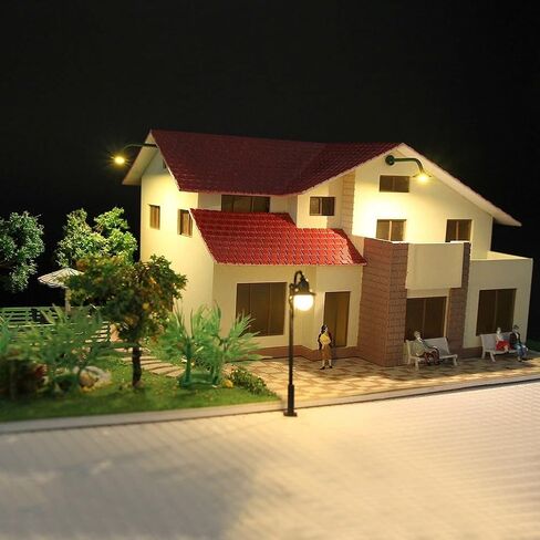 10 قطعة نموذج السكك الحديدية مصباح معلق HO مقياس 1:87 وحدة إضاءة LED جداريّة أضواء في الهواء الطلق الجدار أوزة الرقبة ضوء لنموذج مصغر المشهد الإضاءة in Kuwait