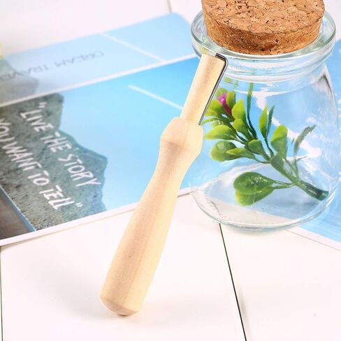Tnfeeon Felting Needles with Wooden Handle, Barbed Needle Felting Tool, Wooden and Metal 11.5 to 12 Cm, Smooth Grip for Hand DIY Sewing Knitting Crafts Adults in Kuwait