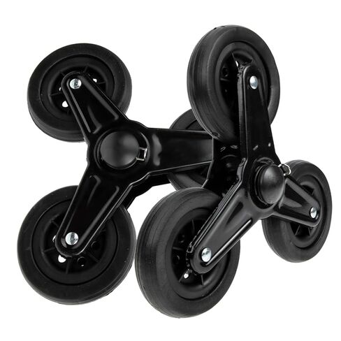 1Pair Heavy Duty Triangle Wheel Casters for Stair Climbing Carts Shopping Trolley Replacement Wheels for Luggage and Grocery Transport in Kuwait