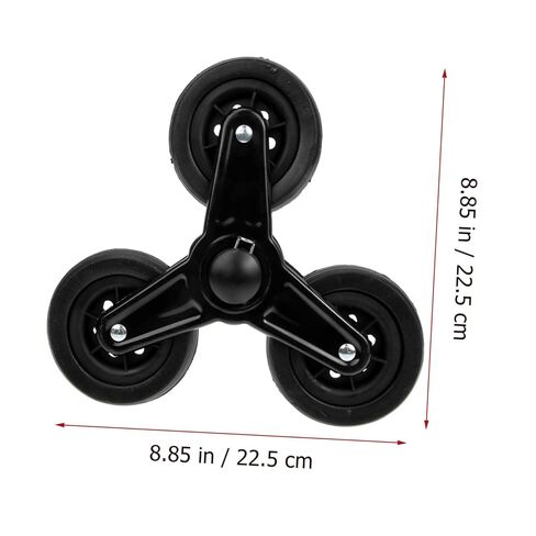 1Pair Heavy Duty Triangle Wheel Casters for Stair Climbing Carts Shopping Trolley Replacement Wheels for Luggage and Grocery Transport in Kuwait