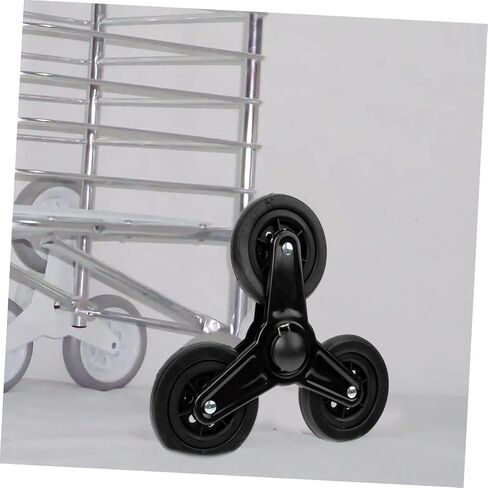 1Pair Heavy Duty Triangle Wheel Casters for Stair Climbing Carts Shopping Trolley Replacement Wheels for Luggage and Grocery Transport in Kuwait