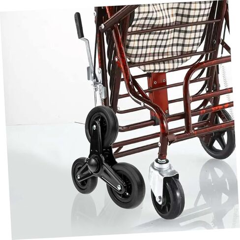 1Pair Heavy Duty Triangle Wheel Casters for Stair Climbing Carts Shopping Trolley Replacement Wheels for Luggage and Grocery Transport in Kuwait
