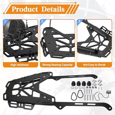 رف الأمتعة الخلفي/رفوف البضائع العلوية لموديلات Yamaha Tenere 700/XTZ700 2019-2025 & Tenere 700 Rally Edition 2020-2024 in Kuwait