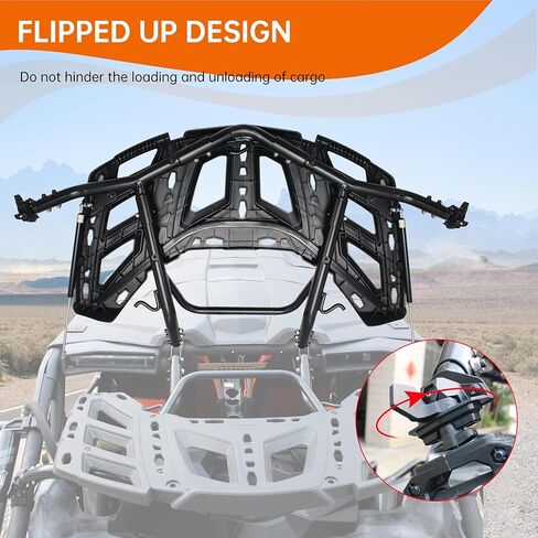 طقم رف خلفي محوري مع دعامة غاز لـ X3، رف أمتعة بإطار احتياطي متوافق مع Can Am Maverick X3/ X3 Max جميع الموديلات 2017-2025 استبدال OEM #715002881,715003439 in Kuwait