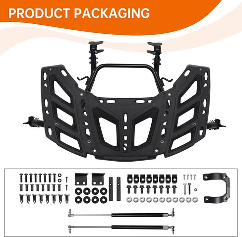 طقم رف خلفي محوري مع دعامة غاز لـ X3، رف أمتعة بإطار احتياطي متوافق مع Can Am Maverick X3/ X3 Max جميع الموديلات 2017-2025 استبدال OEM #715002881,715003439 in Kuwait