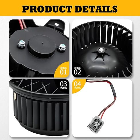 A/C Heater Blower Motor Assembly Compatible with Dart 2013-2016 Replaces 68163782AA 68225055AB 68225055AB 2311894 76971 700315 PM4050 in Kuwait