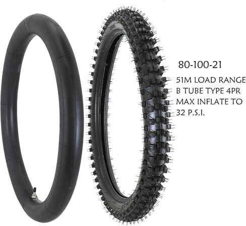 Motocross Front Off-road Tire 80/100-21 Front Tire with Inner Tube 3.00-21 3.00x21 for YZ125 CRF250 CRF230 450 TTR230 KLX65 XR650 Dirt bike Pit bikes Apollo in Kuwait