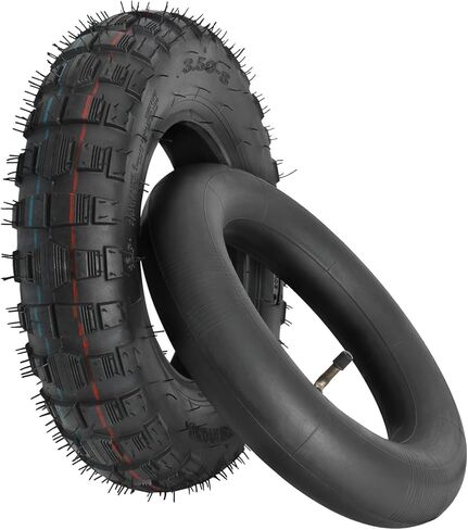 3.50-8 Knobby Tire & Inner Tube 3.5-8 3.5x8 for Monkey Bike Z50, Z50A, Z50R, MT50, Mini Trail & Off-Road Bikes, Motorcycle,Electric Scooter, Bent Valve Stem (1) in Kuwait