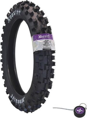 Hoosier Racing Tire 110/90-19 IMX30 C100 Dirt Bike Rear Tube Type Tire Ideal for 125, 250, 450cc Bikes with Hoosier Keychain in Kuwait