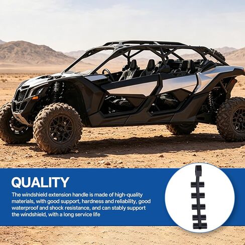 مقبض تمديد الزجاج الأمامي (أسود) متوافق مع Super ATV، KRX، Honda، Polaris، Can-Am، يناسب ATV، UTV in Kuwait