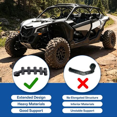مقبض تمديد الزجاج الأمامي (أسود) متوافق مع Super ATV، KRX، Honda، Polaris، Can-Am، يناسب ATV، UTV in Kuwait