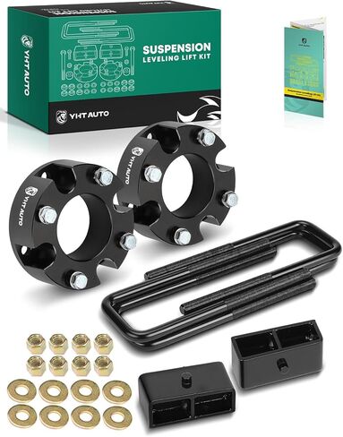 YHTAUTO 3 inch Front and 2 inch Rear Leveling Lift Kit, Blocks w/Spacers & Extended U-Bolts w/Hardware Kit Compatible with 2007-2021 Toyota Tundra, RWD/4WD, Suspension Leveling Kit Set of 8 in Saudi Arabia