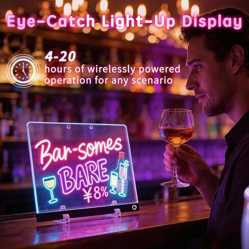 Led Drawing Board for Kids with 10 Light Effects, 16" Rechargeable Doodle Glow LED Note Board, Neon Art Dry Erase Light Up Drawing Tablet， Gifts for Kids for Easter Birthday Christmas Gift Ideas in Kuwait