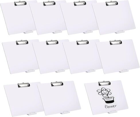 10 Pcs Back to School Writing Slant Boards with Stand, Adjustable Desktop Whiteboard, Dry Erase Clipboard, Reusable Handwriting Practice for Reading, Writing, Drawing and Studying in Kuwait