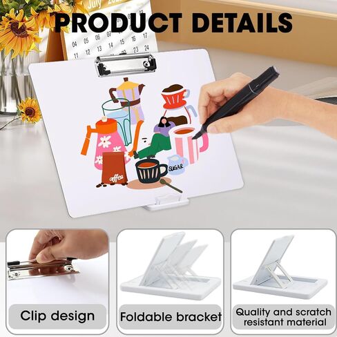 10 Pcs Back to School Writing Slant Boards with Stand, Adjustable Desktop Whiteboard, Dry Erase Clipboard, Reusable Handwriting Practice for Reading, Writing, Drawing and Studying in Kuwait