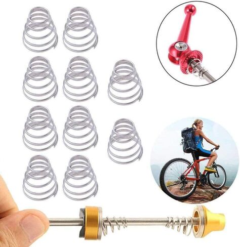 Lever Shaft Spring 10Pcs Cycling Hub Hubs Bike Parts 304 Stainless Steel Wheel Skewer Quick-Release(10Pcs) in Kuwait