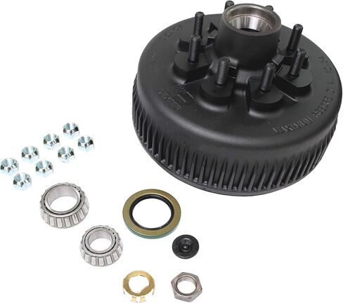 Dexter K08-285-96 Replacement Hub-Drum Kit for 8K Axle 8-6.50 Grease 5/8" Studs Includes Bearings, Seal, Cap, Lug Nuts Pre-Greased Bearings in Kuwait