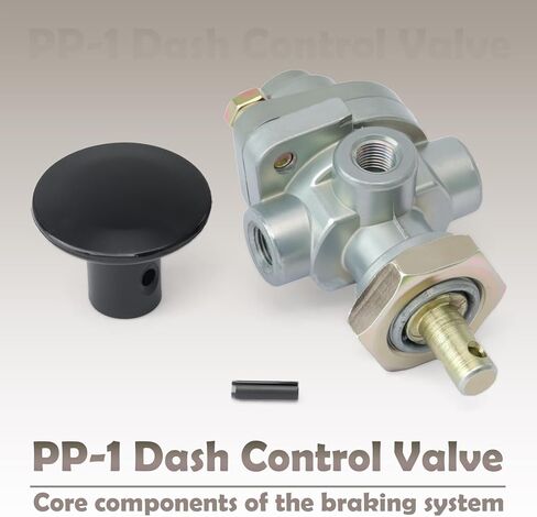 276567 PP-1 Dash Control Valve 40PSI 1/8" Threaded Interface Push/Pull Replacement for Bendix 276567 for Haldex KN20021 and more Suitable for Truck and Trailer Parking Emergency Brake Contol in Kuwait