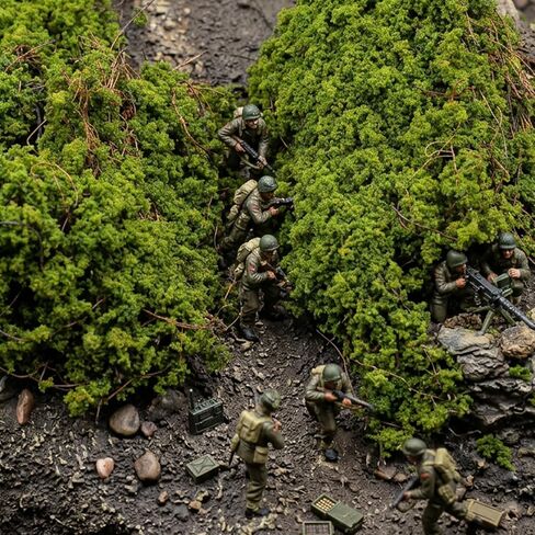 Miniature Shrubs Bushes Model, Green Plant Tufted Model for Train Landscape, Railroad Scenery, War Gaming Terrain Sand and Dioramas in Kuwait