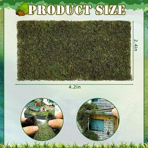 Warmtree Hand Torn Model Static Grass Clump Miniature Shrubs Bushes Foliage Vine Vegetation for Architecture Building Model Railway Train Diorama Supplies Garden Scenery Landscape in Kuwait