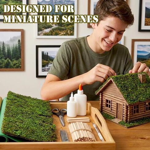 Warmtree Hand Torn Model Static Grass Clump Miniature Shrubs Bushes Foliage Vine Vegetation for Architecture Building Model Railway Train Diorama Supplies Garden Scenery Landscape in Kuwait