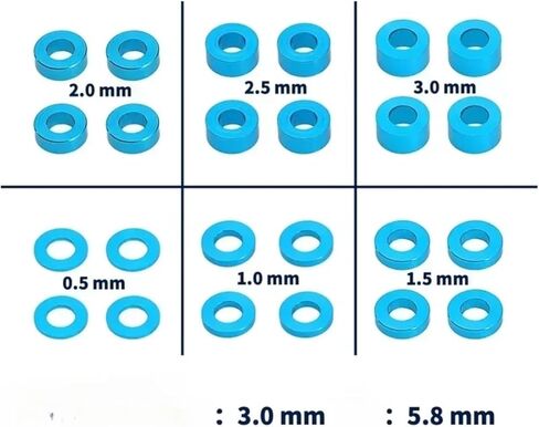 RC Parts Spare Parts for Tamiya 53539 for Hsp for WLtoys for Hpi for TT02 XV02 24pcs M3 Screw Spacer Set 3mm Screws Flat Gasket Washer Spacer RC Car Parts Replacement in Kuwait
