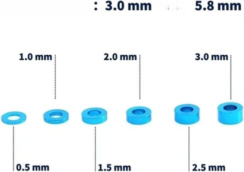 RC Parts Spare Parts for Tamiya 53539 for Hsp for WLtoys for Hpi for TT02 XV02 24pcs M3 Screw Spacer Set 3mm Screws Flat Gasket Washer Spacer RC Car Parts Replacement in Kuwait