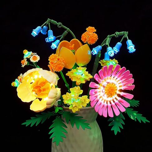 LED Light Kit for Lego 10347 Petite Sunny Bouquet, Lighting Compatible with The Botanical Petite Sunny Bouquet- Home Decor, Creative Building Gift for Adults- Not Include Lego Set in Saudi Arabia
