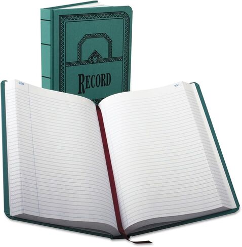 دفتر حساب Boorum & Pease 66500R، مسطر بالسجلات، 500 صفحة، 12-1/8 بوصة × 7-5/8 بوصة، أزرق in Kuwait