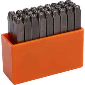 TOPINCN 27 Piece Metal Letter Stamp Set, Cursive Font Stamp Professional Carbon Steel Letters Punch Set Artistic Capital A to Z Leather Craft Jewelry Stamping Tools for Imprintingt in Kuwait