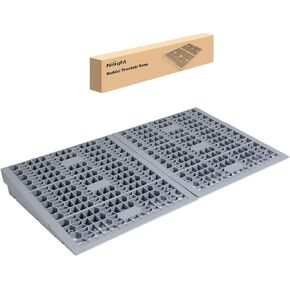Nilight Modular Threshold Ramps, 3 Inch Rise Non‑Slip Interlocking Plastic Wheelchair Curb Doorway Ramp for Home Entry Indoor Outdoor, 2 Pack in Kuwait