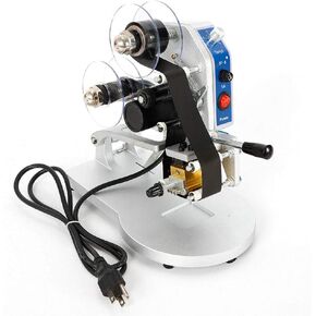 Electric Hot Foil Stamping Machine, 110V Ribbon Printing Machine Date Code Printing Machine Hot Code Stamp Printer Embossers for PVC Leather PU Paper in Saudi Arabia
