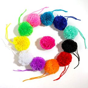 PEOVLVN 12 Pcs Pom Poms for Crafts, 3 Inch Large Yarn Pom Poms Fuzzy Pompoms for Hats Fluffy Puff Balls for DIY Projects Holiday Party Christmas Home Decorations (Multi-Colored) in Kuwait