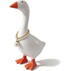Desk Goose 7 Inch with Key Holder, Cute Mini Desktop Goose Statue Decor for Office Desk & Home Display, Funny Desktop Ornament, Unique Housewarming Birthday Valentine‘s Day Gifts for Women Friends in Kuwait