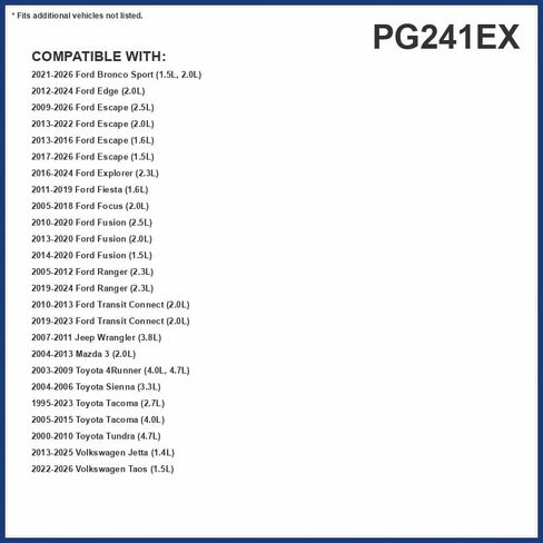 PG Oil Filter, Extended Life PG241EX | Fits 1956-2020 various models of Ford, Toyota, Mazda, Chrysler, Jeep, Dodge, Volkswagen, Lexus, Saturn, Lincoln, Land Rover, Suzuki, Plymouth, Geo, Chevrolet in Saudi Arabia