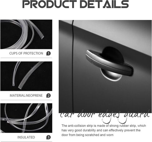 Car Door Protective Strip 2m Auto Door Edge Guard Seal Strip Anti-Scratch Molding for Cars and Suvs in Kuwait